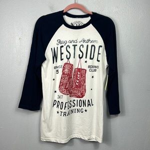 Flag & Anthem New with Tag Graphic Baseball Sleeve T-Shirt Medium